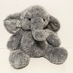 Ebba Elephant Plush Gray Soft Baby Toy Stuffed Animal Satin Ears 12” Aurora
